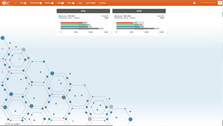 ZAC summary page showing MSU and capacity consumption in real time - total and per machine.